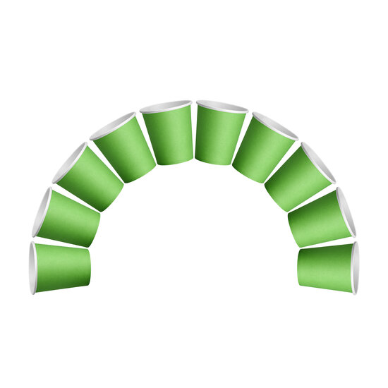 DispoDeals DispoDeals Papieren drinkbekers (PE-coated) 180ml fris groen (2x50 stuks)