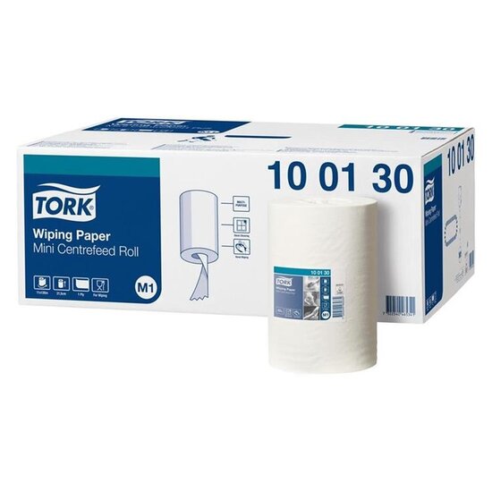 Tork Tork® Wiping Mini Centerfeed poetspapier 21,5cmx120m 11 rollen (1-laags) - M1-systeem - 100130