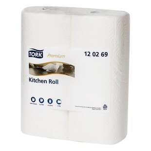 Tork® Extra absorbent premium kitchen roll 24x23cm (2-ply) - 120269