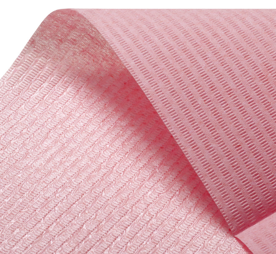Roze dental towels met PEfolie (3laags) bestellen? DispoDeals