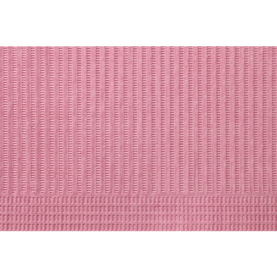 DispoDeals Serviettes dentaires DispoDeals avec film PE 33x45cm (3 couches) - rose