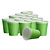 DispoDeals DispoDeals Papiertrinkbecher 180ml - frisches Grün (1000 Stück)