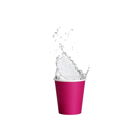DispoDeals DispoDeals Paper drinking cups (PE-coated) 180ml - fuchsia (1000 pcs)