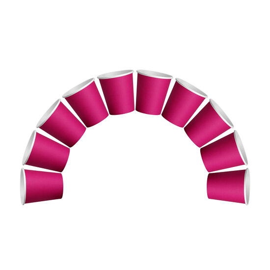 DispoDeals DispoDeals Papiertrinkbecher (PE-beschichtet) 180ml - Fuchsia (1000 Stück)