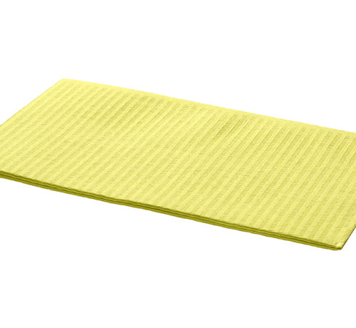 DispoDeals DispoDeals Dental Towels met PE-folie 33x45cm (3-laags) - geel