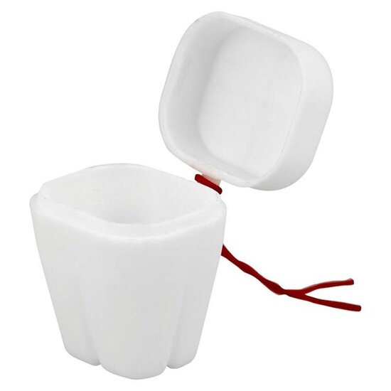 DispoDeals Boîte à dents DispoDeals blanche avec cordon (12 pièces)