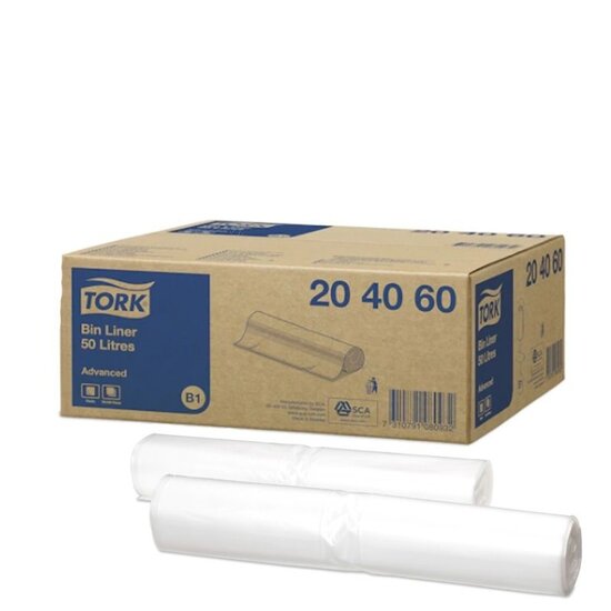 Tork Sacs à déchets Tork® Bin-Liner 50 litres (10x25 pièces) - 204060