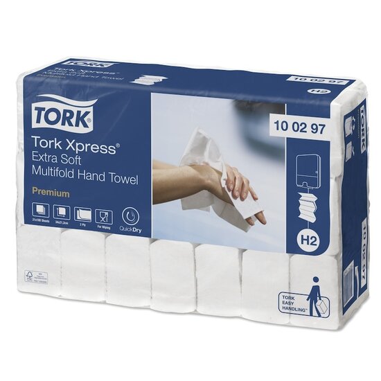 Tork Serviettes multifold extra douces Tork Xpress® Premium 21x34cm (2 couches) - 21x100 pièces - 100297
