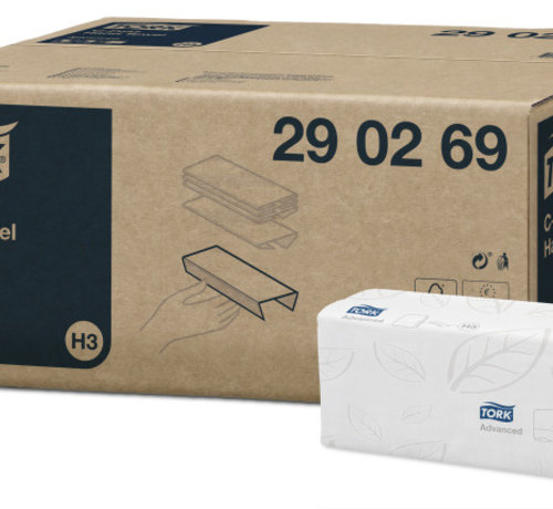 Tork Tork 290269 Advanced handdoek 41,4x25cm c-vouw - 2 laags wit (20x 96 stuks)