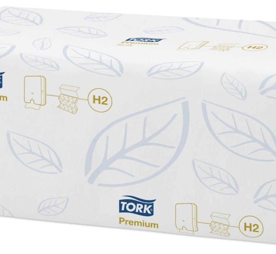 Tork Xpress® Multifold Handdoekdispenser Elevation Standaard (552000) + Tork Xpress® Premium zachte handdoeken 21,2x25,5cm multifold 2-laags 21x150st (100289)