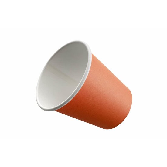 DispoDeals DispoDeals Paper Drinking Cups 180ml (100 pieces) - orange