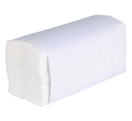 DispoDeals DispoDeals handdoeken 22x24cm z-vouw (2-laags) - wit (16x200 stuks)