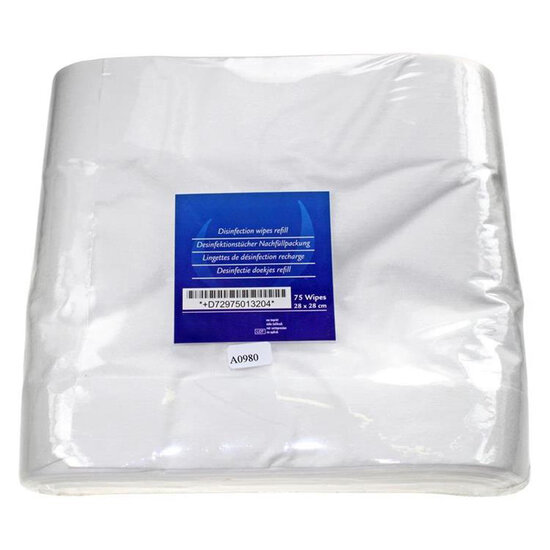 DispoDeals Desinfektionstücher trocken Nachfüllpack 28x28cm (75 Stück)