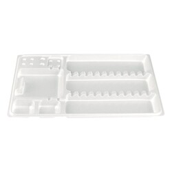DispoDeals Disposable Instrument Trays 28x18cm white
