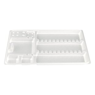 Plateaux d'instruments jetables DispoDeals 28x18cm blancs