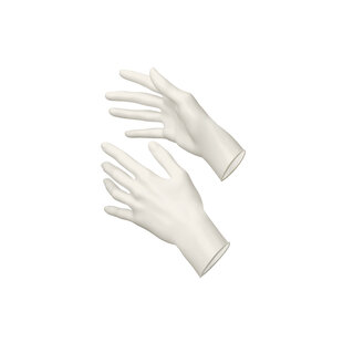 Akzenta Nitrile Gloves Powder-Free White Size XS