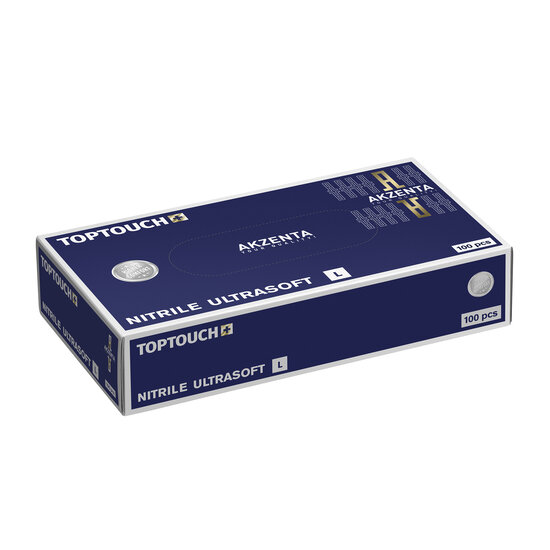 Akzenta Gants en nitrile ultra-doux sans poudre Akzenta One Top Touch Plus blancs (100 pièces) - XS