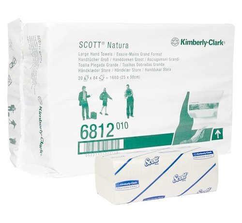 Scott® Natura™ Large handdoeken 25x50cm 2-laags wit (20x84st)