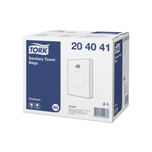 Sachets hygiéniques en plastique blanc Tork® 48x25 pièces - 204041