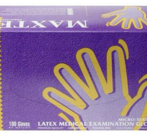 Maxter Maxter witte latex handschoenen poedervrij - S (100 stuks)