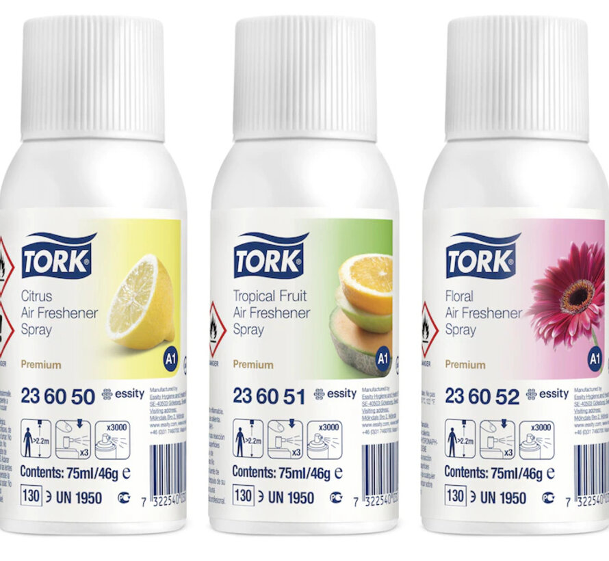 Tork® Air Freshener Spray Assortiment 236056 (12x75ml)