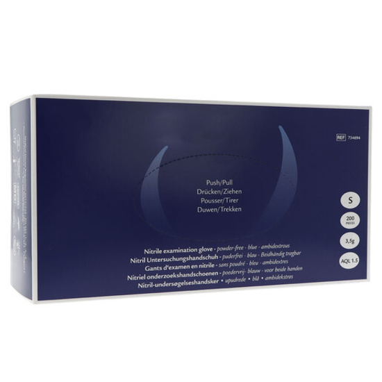 DispoDeals Gants en nitrile sans poudre DispoDeals bleu - S (200 pièces)