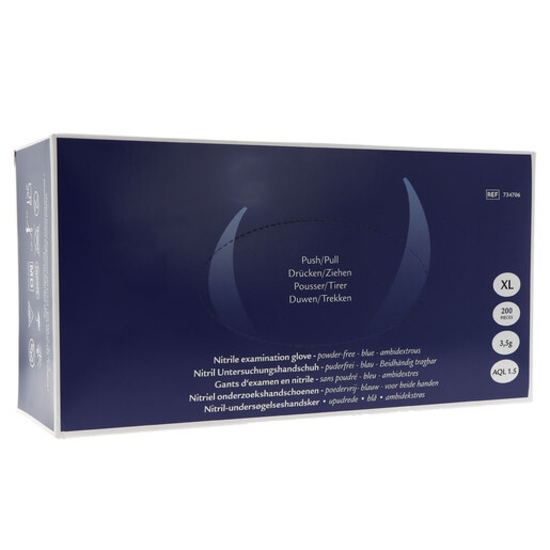 DispoDeals DispoDeals Nitrilhandschuhe puderfrei blau - XL (200 Stück)