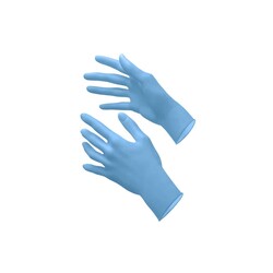 Gants en nitrile sans poudre DispoDeals bleus - XL