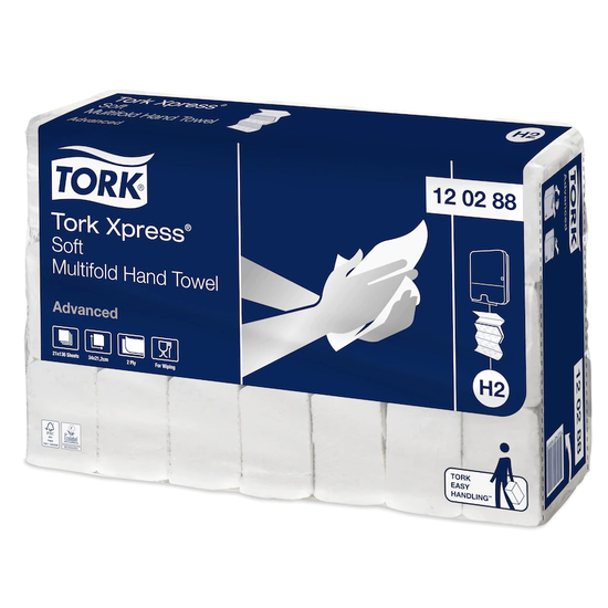 Tork Tork® Xpress® Advanced zachte multifold handdoeken (2-laags) 34x21,2cm - 120288