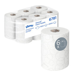 Kleenex® Ultra™ Slimroll™ papieren handdoeken op rol 2-laags - 6x100m