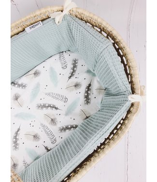 Crib Sheet Grey Feathers