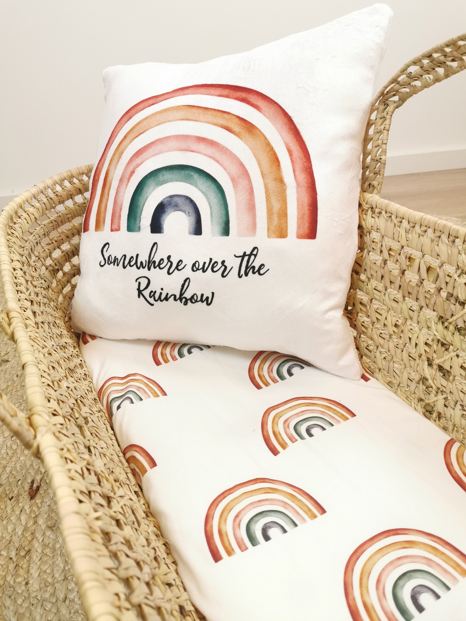 Rainbow throw pillow deals