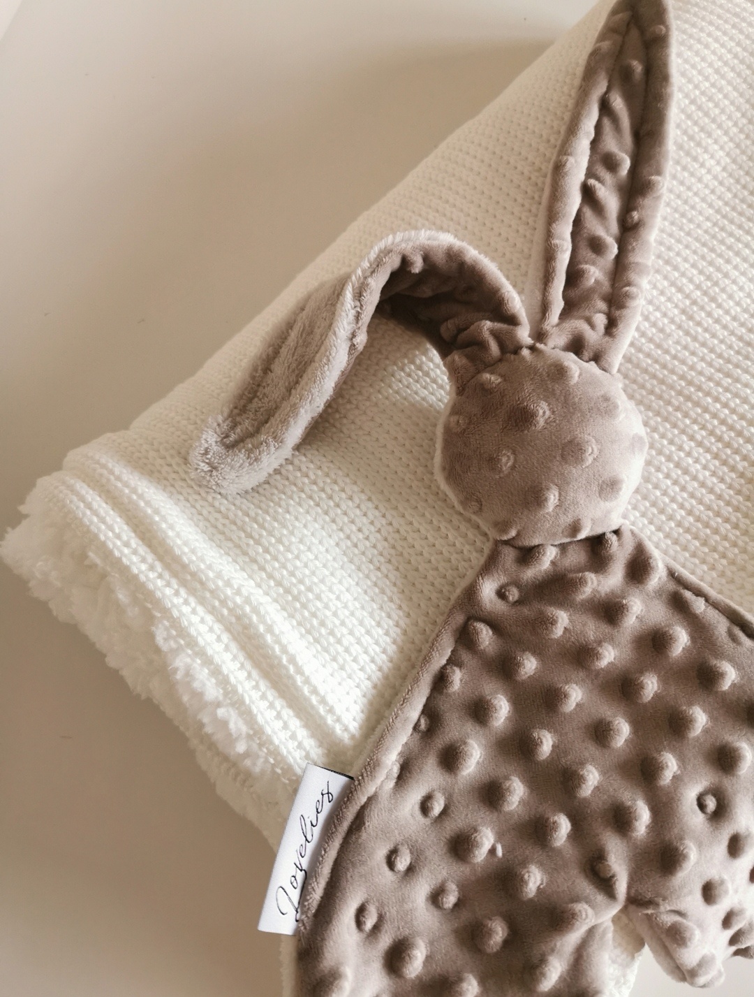 Rabbit Stuffed Animal Brown Minky & Taupe Wellness Fleece - By Lovelies Rabbit Stuffed Animal Brown Minky & Taupe Wellness Fleece - By Lovelies