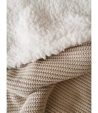 WagenDecke Sand Knit & Weiss Teddy