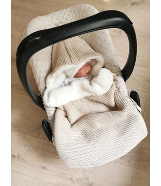 Fußsack Zand Knit & Offwhite Teddy