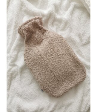 Hot Water Bottle Cover Beige Bouclé