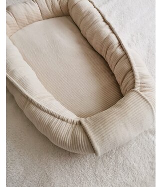 Babynest Rib Licht Beige