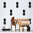 Pom Le Bonhomme Pineapple wall stickers black - Pöm Le Bonhomme - set of 30 stickers