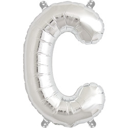 Ballon letters zilver 40 cm Northstar C