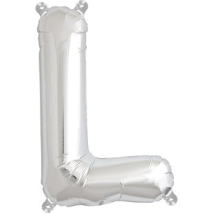Ballon letters zilver 40 cm Northstar L
