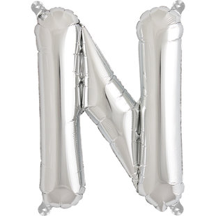 Ballon letters zilver 40 cm Northstar N