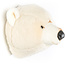 Bibib - Wild and Soft Animal head - trophy - Polar Bear Basile - Bibib - Wild and Soft