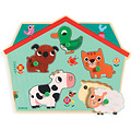 Djeco Djeco | Puzzel Ouaf Woof - Houten Geluidsboerderij
