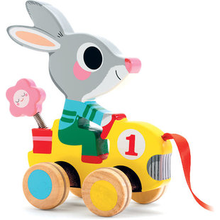 Bunny pull along toy Roulapic Djeco