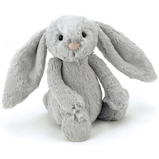 Jellycat Bashful Bunny cuddly toy medium silver