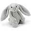 Jellycat Knuffel konijn Bashful Bunny Jellycat - Medium grijs