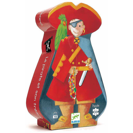 Djeco Puzzle The pirate and his treasure - Djeco - 36 pieces - 4 years