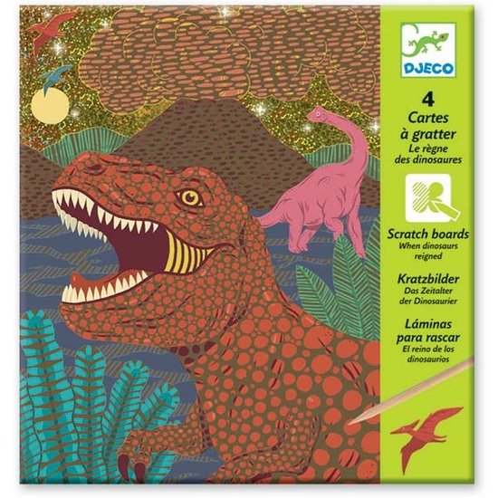Djeco Dinosaurs - scratch boards - Djeco
