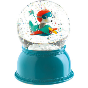 Djeco night light snow globe airplane