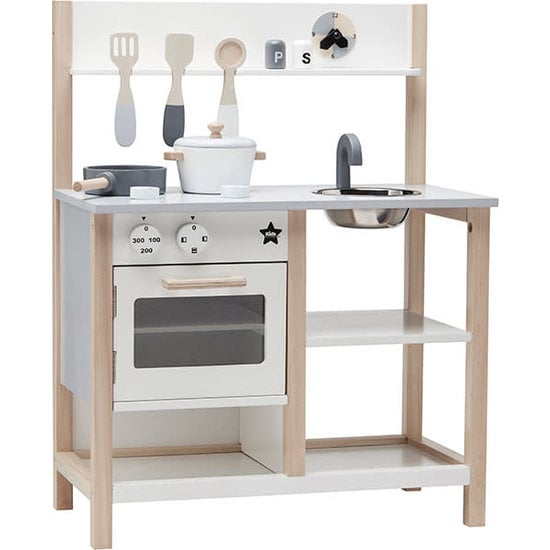 Kid's Concept Wooden play kitchen - natural-white - Kids Concept +2yrs